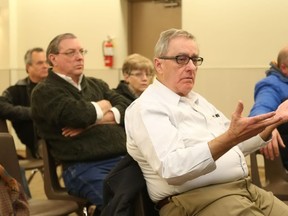Jason Miller/The Intelligencer 
Murray Angus speaks during community meeting in Ward Two Tuesday night.