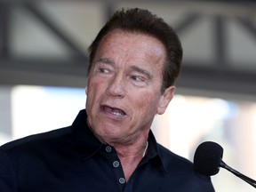 Arnold Schwarzenegger speaks on stage prior to the Arnold Family Walk as part of the 2017 Arnold Classic on March 19, 2017 in Melbourne, Australia. (Photo by Robert Cianflone/Getty Images)