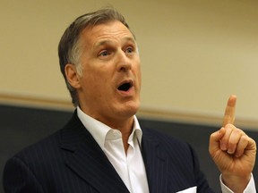 Conservative leadership candidate Maxime Bernier speaks at Queen's University in Kingston, Ontario, on Monday April 3, 2017. (THE CANADIAN PRESS/Lars Hagberg)
