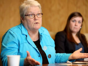 PSAC President Robyn Benson at Citizen Editorial Board on Wednesday. JULIE OLIVER / POSTMEDIA