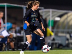 Jessie Fleming of London led UCLA in scoring in her freshman year with 11 goals, including two in overtime, and five assists in 19 games. (uclabruins.com)