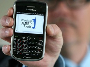 The CRTC has given Canadian cellphone service providers until April 2018 to allow mobile alerts on their systems. DARREN MAKOWICHUK / DARREN MAKOWICHUK/QMI AGENCY