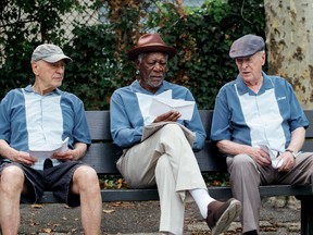 Alan Arkin, Morgan Freeman and Michael Caine star in "Going in Style." (Handout)