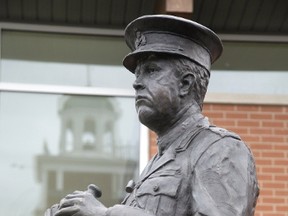 Statue of Sir Arthur Currie outside the Museum Strathroy-Caradoc. (MIKE HENSEN, The London Free Press)