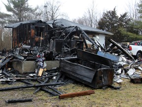 The Richards home was destroyed Wednesday night. Damage is estimated at $250,000. Steph Crosier, Kingston Whig-Standard, Postmedia Network