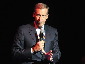 In this Nov. 5, 2014, file photo, Brian Williams speaks at the 8th Annual Stand Up For Heroes, presented by New York Comedy Festival and The Bob Woodruff Foundation in New York. Williams is facing online criticism for saying on MSNBC Thursday, April 6, 2017, for describing video of U.S. missiles launching during an attack on a Syrian air base as "beautiful." (Photo by Brad Barket/Invision/AP, File)