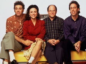 the cast of Seinfeld; from left, Michael Richards, Julia Louis-Dreyfus, Jason Alexander and Jerry Seinfeld. (Files)