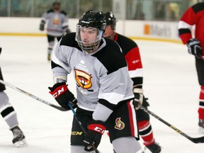 Alexandre Daigle plays in an Ottawa Senators Alumni game at the Bell Sensplex in Ottawa on April 07, 2017. (Jean Levac/Postmedia)