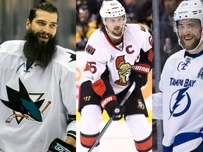 Brent Burns, Erik Karlsson and Victor Hedman (Postmedia Network)