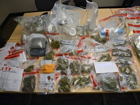 Marijuana and paraphernalia seized by Kingston Police from 420 Kingston, on Friday April 7, 2017. Supplied by Kingston Police