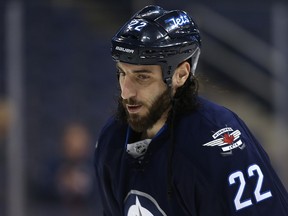 It could be the end of the road for Jets' Chris Thorburn. (Kevin King/Winnipeg Sun)