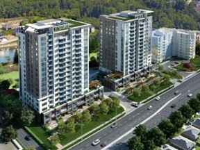 York Developments wants to build twin high rise residential towers at 545 Fanshawe Park  Rd. W., a development opposed by the nearby Amica, retirement home, the city's planning and environment committee will hear Monday. (Supplied photos)