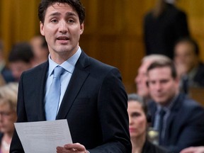 Prime Minister Justin Trudeau responds to a question on the situation in Syria during question period in the House of Commons on Parliament Hill in Ottawa on Friday, April 7, 2017. THE CANADIAN PRESS/Justin Tang