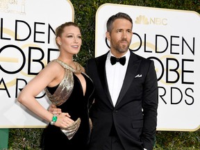 Blake Lively and Ryan Reynolds attend the 74th Annual Golden Globe Awards at The Beverly Hilton Hotel on January 8, 2017 in Beverly Hills, California. (Photo by Frazer Harrison/Getty Images)