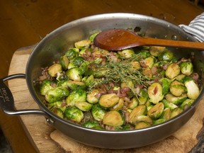 Brussels Sprouts with Bacon and Balsamic. (MIKE HENSEN, The London Free Press)