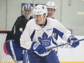 Brian Boyle during a Toronto Maple Leafs practice at the MasterCard Centre in Toronto on April 11, 2017. (Ernest Doroszuk/Toronto Sun/Postmedia Network)