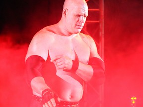 The Big Red Monster Kane during the WWE Smackdown Live Tour at Westridge Park Tennis Stadium on July 08, 2011 in Durban, South Africa. (Photo by Steve Haag/Gallo Images/Getty Images)
