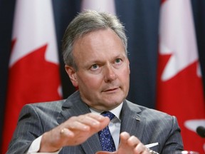 Stephen Poloz, Governor of the Bank of Canada, holds a news conference after the release of the bank's Monetary Policy Report, in Ottawa, Wednesday, April 12, 2017. THE CANADIAN PRESS/Fred Chartrand