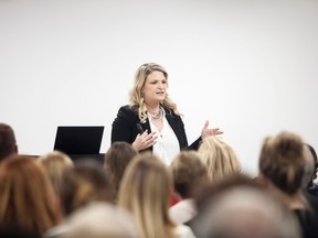 Dr. Jody Carrington presented to over 80 parents the power of the relationship with our children and how connection - no matter what age - can be the most powerful tool we have and (sometimes) the hardest thing to do, at the Vermilion Public Library on Wednesday, April 5, 2017, in Vermilion, Alta. Taylor Hermiston/Vermilion Standard/Postmedia Network.