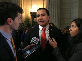 NDP education critic Wab Kinew has been critical of the Tory move to eliminate the recent graduate rebate and said removing it opens the door for students to leave en masse.