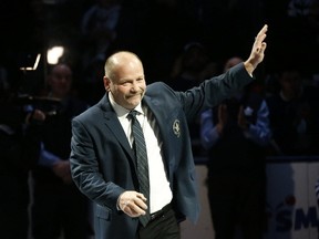 Wendel Clark became one of four new inductees to Legends Row on Feb. 18, 2017. (MICHAEL PEAKE, Toronto Sun)