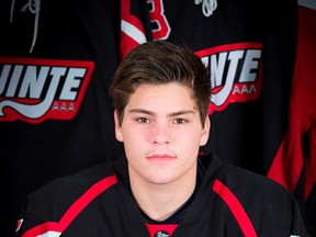 Belleville native Nate Boomhower was chosen fourth overall during the inaugural U18 OHL draft held Wednesday. (QRD photo)