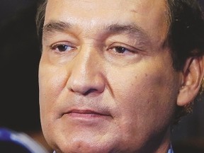 In this Thursday, June 2, 2016, file photo, United Airlines CEO Oscar Munoz waits to be interviewed, in New York, during a presentation of the carrier's new Polaris service, a new business class product that will become available on trans-Atlantic flights. Munoz said in a note to employees Tuesday, April 11, 2017, that he continues to be disturbed by the incident Sunday night in Chicago, where a passenger was forcibly removed from a United Express flight. Munoz said he was committed to “fix what’s broken so this never happens again.” (AP Photo/Richard Drew, File)