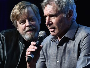 Mark Hamill and Harrison Ford attends the Star Wars Celebration Day 1  on April 13, 2017 in Orlando, Fla.  (Gustavo Caballero/Getty Images)
