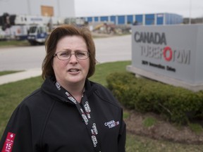Robin Bell, the human resources manager at Canada Tubeform says the lack of transit hurts their ability to get workers to their location in an industrial mall south of Hamilton Road in London, Ont. Photograph taken on Wednesday April 12, 2017. Mike Hensen/The London Free Press/Postmedia Network
