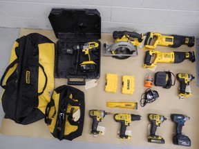 Tools were among the items police have recovered. Photo courtesy of RCMP