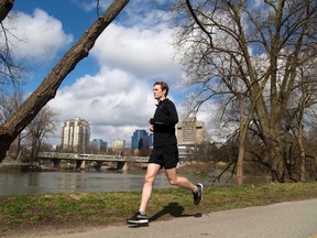 Robbie Timmerman of London is heading to his fourth marathon, and his first Boston marathon coming up this Monday.
Timmerman will be starting in the first Corral, just behind the few seeded world elite runners, courtesy of his 2:39.01 qualifying time he got last fall in Chicago.
Photograph taken on Wednesday April 12, 2017. 
Mike Hensen/The London Free Press/Postmedia Network