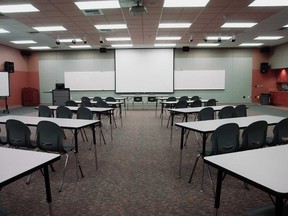 empty college classroom