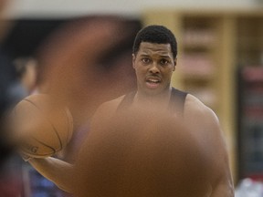 Toronto Raptors guard Kyle Lowry getting ready for first round of the NBA playoffs in Toronto on April 13, 2017. (Craig robertson/Toronto Sun/Postmedia Network)