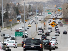 Crowchild Trail between Kensington Road and 5th Avenue N.W. was photographed on Saturday April 15, 2017. The section of road way is slated for upgrades including new intersections. Gavin Young/Postmedia Network