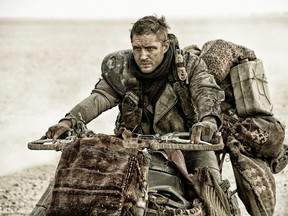 This file photo released by Warner Bros. Pictures shows Tom Hardy, as Max Rockatansky, in a scene from, "Mad Max:Fury Road." (Jasin Boland/Warner Bros. Pictures via AP, File)