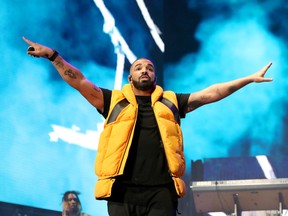 Drake performs on the Coachella stage during day 2 of the Coachella Valley Music And Arts Festival (Weekend 1) at the Empire Polo Club on April 15, 2017 in Indio, California.  (Photo by Christopher Polk/Getty Images for Coachella)