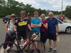 Submitted Photo
Bob Loiselle (second from left) will be joining the Enbridge Ride to Conquer Cancer for the second year in a row. The ride is a fundraiser for the Princess Margaret Cancer Centre in Toronto where Loiselle, among many others, receives specialized cancer treatments.
