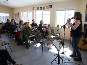 Jade O'Riley reads at the Edmonton Poets House on Sunday April 16, 2017 as part of the Edmonton Poetry Festival. Greg Southam / Postmedia