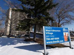 Aparment buildings near 173 Street and 69 Avenue where two men facing a total of 65 charges including attempted murder were arrested after a violent assault are seen in Edmonton on Sunday, April 16, 2017. Ian Kucerak / Postmedia