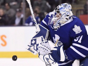 Goalie Garret Sparks and the Marlies begin the playoffs on Thursday against Albany. (The Canadian Press)
