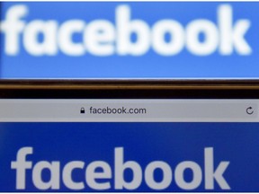 This file photo taken on December 28, 2016 shows logos of U.S. online social media and social networking service Facebook in Vertou, France. LOIC VENANCE/AFP/Getty Images ORG XMIT:
