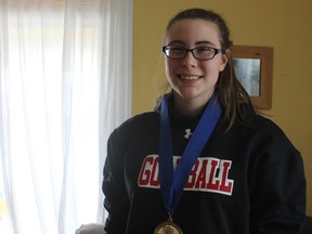Emma Reinke, 17, is a member of the junior and senior Ontario goalball teams.