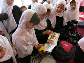 Students at the Fatema Tul Zahra girls school in Kabul. The school is operated by the organization Canadian Women for Women in Afghanistan. (Supplied photo)