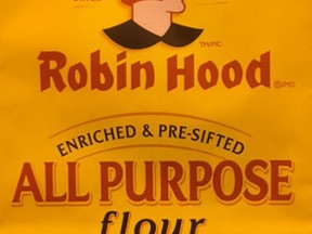 The Canadian Food Inspection Agency is expanding a recall for the Robin Hood brand of all-purpose flour sold in Canada due to possible E. coli contamination. (CFIA photo)