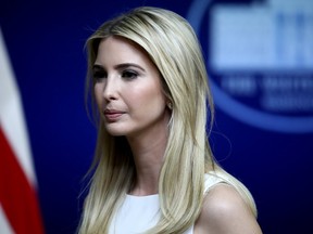 First daughter Ivanka Trump attends an event at the Eisenhower Executive Office Building April 4, 2017, in Washington, DC. (Photo by Win McNamee/Getty Images
