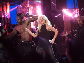 Pop singer Lady Gaga performs on stage at the Coachella Valley Music And Arts Festival on April 15, 2017 in Indio, California. VALERIE MACON/AFP/Getty Images