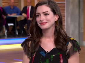 Anne Hathaway on Good Morning America on Monday (YouTube)