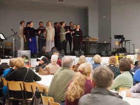 The Mennonite Youth Choir performs at the Hope In Motion event in Dewberry, Alta. Taylor Hermiston/Vermilion Standard/Postmedia Network.
