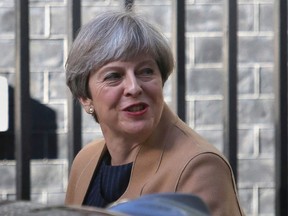 British Prime Minister Theresa May has called for a snap June 8 General Election, seeking to strengthen her hand in ongoing European Union exit talks. (Philip Toscano/PA via AP)