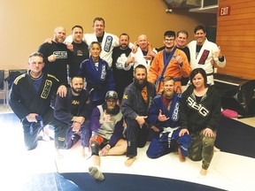 Members of SBG pose for a group photograph with their instructors in Niagara Falls.